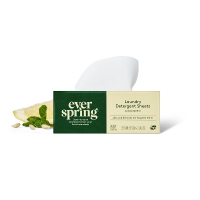 Lemon &#38; Mint Laundry Detergent Sheets - 64 Loads - Everspring&#8482;