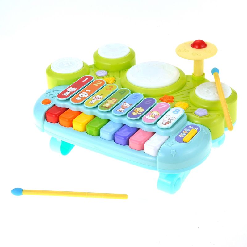 Insten 3 in 1 Xylophone, Piano Keyboard and Drum Set, Musical Instruments & Learning Toys for Kids, Baby & Toddlers, 1 of 7