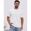INSPIRE CHIC Men's Jacquard Texture Crew Neck Short Sleeve Casual Knitted T-Shirt - 4 of 4
