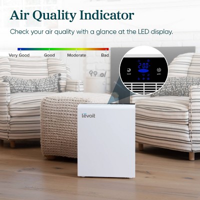 Levoit White HEPA Air Purifier with Odor Absorbing Filter