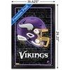 Trends International NFL Minnesota Vikings - Neon Helmet 23 Framed Wall Poster Prints - 3 of 4