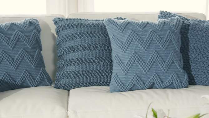 Woven Striped Life Styles Square Throw Pillow - Mina Victory, 5 of 9, play video