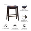 GDFStudio Weston 27" Backless Saddle Counter Stool with Nailhead Trim - 4 of 4
