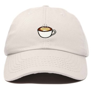 Dalix Cappuccino Embroidered Coffee Brew Cotton Dad Hat Baseball Cap Womens - 1 of 4