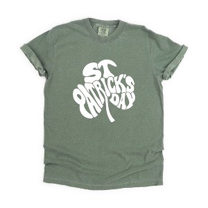 Simply Sage Market Women's St. Patrick's Day Word Short Sleeve Garment Dyed Tee - 1 of 4