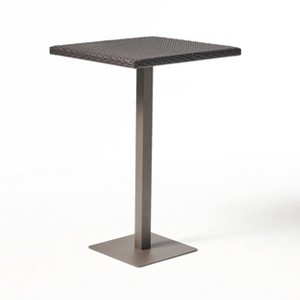 Dexmalle Out Door Modern Rattan 26" Square Bar Table - 1 of 4