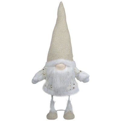 Northlight 17" Ivory and Gold Christmas Gnome Tabletop Decoration