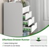 Tangkula Rolling Storage Cart with 3 Drawers&3 Shelves Storage Organizer Cabinet with Lockable Casters - 4 of 4