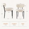 CAVINAS Set of 2 Dining Chair with 4'' Thick Plush Seat,Armless Kitchen Chairs with Backrest & Steel Frame for Dining Room,Kitchen - 3 of 4