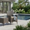 Universal Dining Chair with Arm, Charcoal Wicker, Sunbrella Cushion, 24 in L x 24 in W x 35.5 in H - 2 of 4
