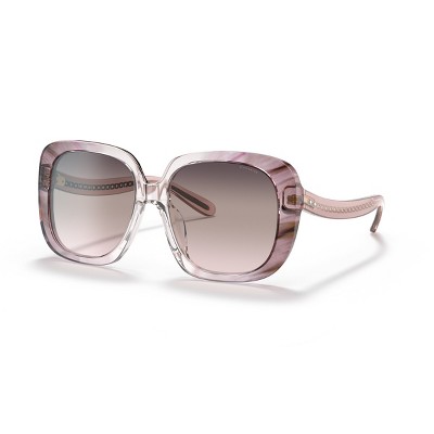 Coach Hc8323u 56mm Woman Square Sunglasses Pink Gradient Lens : Target