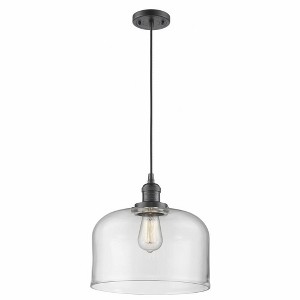 X-Large Bell-1 Light Mini Pendant in Industrial Style-12 Inches Wide by 8 Inches High - 1 of 1