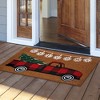 Briarwood Lane Christmas Coir Doormat 36x24 Red Checkered Truck Medium For Christmas Coir Doormat - 2 of 3