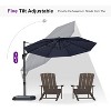 PURPLE LEAF 10 Feet Patio Umbrella Outdoor Cantilever Round Umbrella Aluminum Offset Umbrella with 360-degree Rotation for Garden Pool Patio - 2 of 4