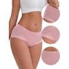 INSPIRE CHIC Women's Mid-Waisted Modal Solid Cotton Soft Breathable Full Coverage Briefs 2 Packs - 3 of 4