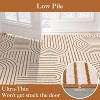 Runner Rug, Modern Minimalist Arched Lines Carpet, Machine Washable Area Rug Pet Friendly for Hallway, Kitchen, Bathroom - 3 of 4