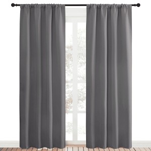 NICETOWN Blackout Curtains Rod Pocket Thermal Insulated Privacy Drapes (2 Panels) - 1 of 4