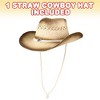ArtCreativity Straw Cowboy Hat for Teens, 1 Pieces - 3 of 4