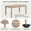 6-Piece Wooden Dining Table Set for 6, Kitchen Dining Table Set with 4 Upholstered Chairs and a Bench for Kitchen, Dining Room - 4 of 4