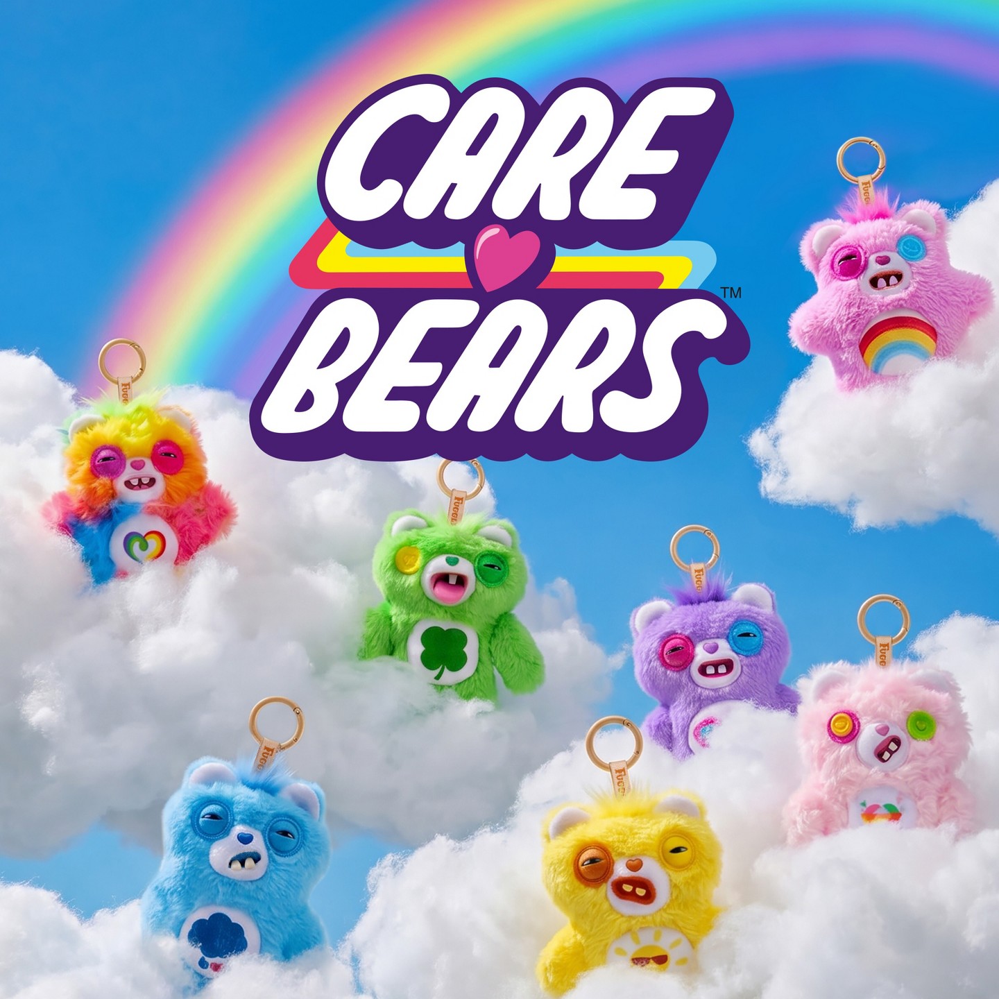 Детские мягкие игрушки Fuggler Care Bears Keyring Charms 5" — фото 5