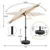 Ainfox 9ft Patio Umbrella with umbrella base Outdoor Umbrella, Pool Umbrella  for Market, Terrace, Beach, Outdoor Restaurant - 4 of 4