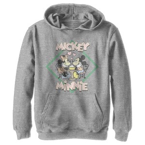Boy's Disney Mickey and Minnie Date Night Pull Over Hoodie - 1 of 4