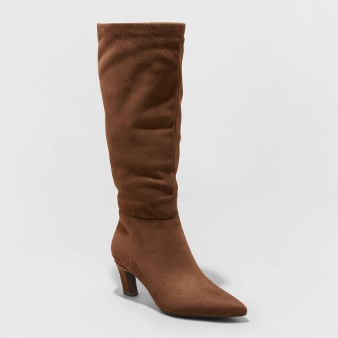 Dark brown outlet high heel boots