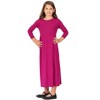 24seven Comfort Apparel Girls Three Quarter Sleeve Pleated Maxi Dress - 2 of 4
