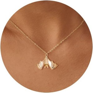 Dainty 14K Gold Plated Animal Necklace - Shell, Starfish & Seahorse Pendant, 16.5"+2" Extender - 1 of 4