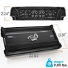 Lanzar 8-Channel Mosfet Amplifier - Class “AB” High-Current Dual Drive Stages, 2 Ohm Stereo Stable with High/Low Pass Filter Controls - 3 of 4