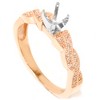 Pompeii3 1/5ct Pave Diamond Heirloom Ring 14K Rose Gold - 2 of 4