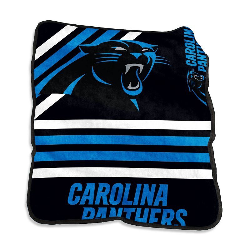 NFL Carolina Panthers Raschel Throw Blanket, 1 of 4
