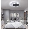 Dewdrop Modern LED Flush Mount Ceiling Light Black and White Round Fixture for Bedroom Living Room - 3 of 4