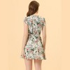 Allegra K Women's Boho Crossover V Neck Petal Sleeves Belted Floral Flowy Dress - 4 of 4