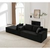 VASIP L-Shaped Left Lounge Chair Cloud Sectional Modular Sofa with Deep Seat,  for Living Room, Apartment, Bedroom No Assembly Required,Black - 2 of 4
