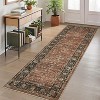 Floral Kitchen Rug – Washable, Non-Slip, Low Pile, Distressed Print Runner for Hallway, Bathroom, Laundry - 2 of 4