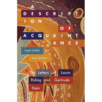 A Description of Acquaintance - (Recencies Series: Research and Recovery in Twentieth-Century) by  Logan Esdale & Jane Malcolm (Hardcover)