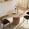 Sapphtopaz Round Dining Table Kitchen Table Modern Wood Dining Table with Sturdy Cylindrical Base for Kitchen, Small Spaces - 3 of 4