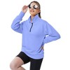 Womens Oversized Sweatshirts Hoodies Half Zip Pullover Fall Fashion Outfits 2024 Y2k Clothes - 2 of 4