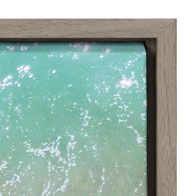 Ocean Beach Fantasy 18" x 40" Gray Canvas Print with Polystyrene Frame