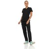 Medichic Women's Medical Scrubs Set- V-Neck with Flare Pant - 2 of 4