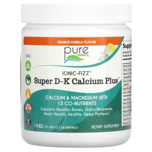 Pure Essence Ionic-Fizz, Super D-K Calcium Plus, Orange-Vanilla, 14.82 oz (420 g) - 1 of 4