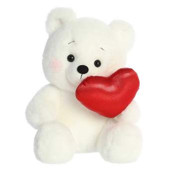 Aurora Small Bashful Bear Valentine Heartwarming Stuffed Animal Cream 8"