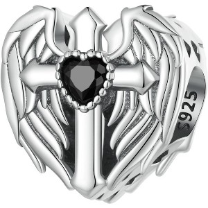 Sterling Silver Dragonfly Charm with Safety Chain - Love Buckle Travel Bead for Bracelets & Necklaces - 1 of 4