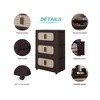 Lyngins 5 Tier Folding Storage Cabinet with Magnetic Door,Bathroom Cabinet with Wheels for Living Room,Bathroom - 4 of 4