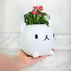 Esterno Cute Cat Mini Planter Pot; White Kitten-Shaped Resin Flower Pot, Pencil Holder Too! - 2 of 4