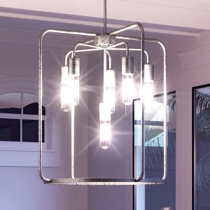 Urban Ambiance Luxury Urban Loft Pendant Light,  23.125"H x 22"W,  Galvanized Steel Finish, UHP3290 - 1 of 4