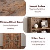 Farmhouse Bookcase with Doors, Display Storage Shelves, Tall Bookshelf Wooden 6 Shelf Bookshelves - 3 of 4