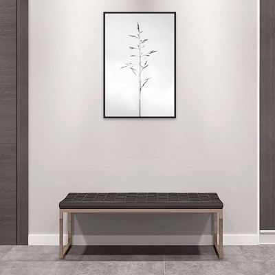 Serene Black and White Botanical Canvas Art Print with Frame