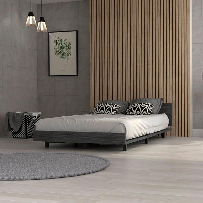 Streamdale Nimmo Twin Bed Frame Smokey Oak
